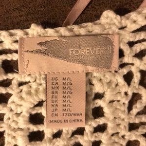 Forever 21 crocheted poncho/shrug